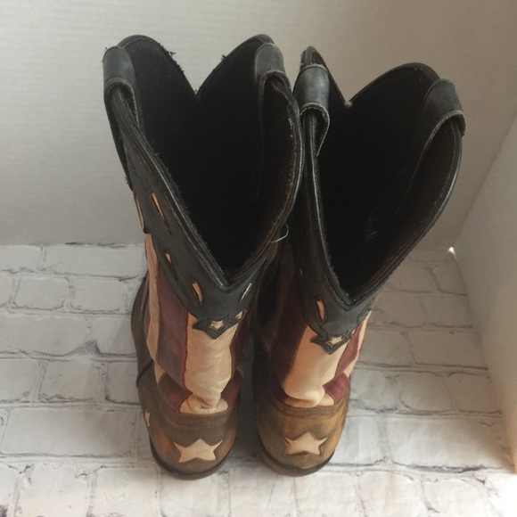 LAREDO STARS & STRIPES COWBOY PATRIOTIC BOOTS 9 - Picture 9 of 14